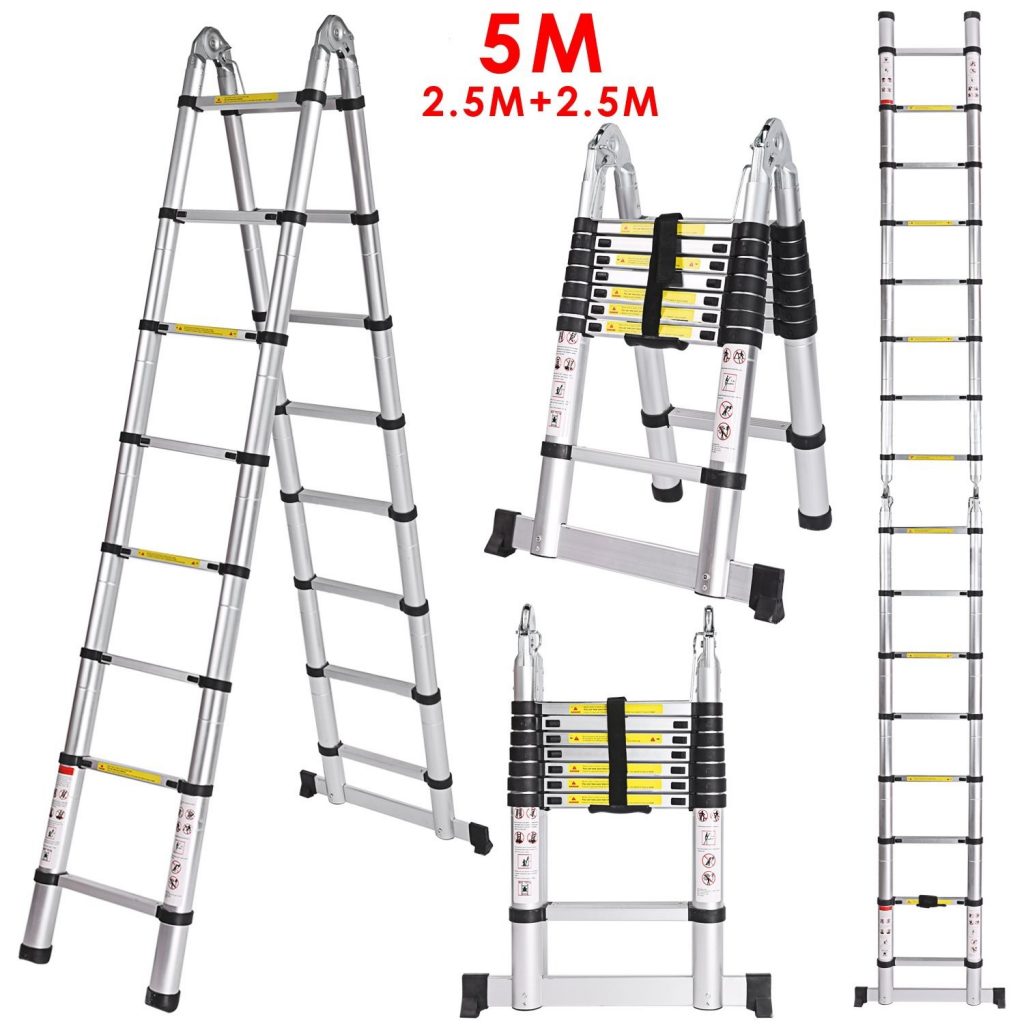 WORHAN® 5m (16' 4'') Double Telescopic Ladder Ladder Review